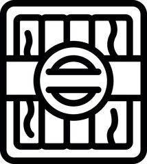 Poster - bold, highcontrast abstract geometric shape with central symmetry, ideal for patterns and background