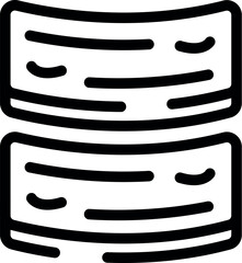 Poster - simple line drawing of two stacked books, ideal for education and reading themes