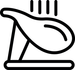 Poster - Simplistic line art icon of a classic gramophone, perfect for musicthemed designs