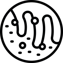 Poster - Simplified illustration of a quirky abstract outline in bold black ink