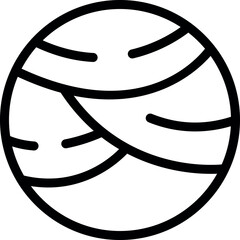 Poster - minimalistic line illustration of a stylized globe, suitable for various designs