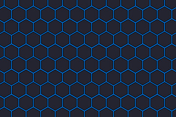 Poster - Simple geometric hexagon texture background.