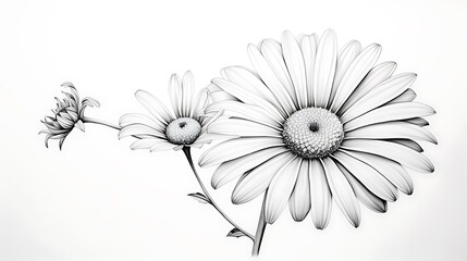 Wall Mural - A daisy with each petal representing a different emotion.