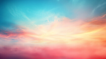 Canvas Print - a gradient of colors blending from blue to red, with hints of yellow and orange