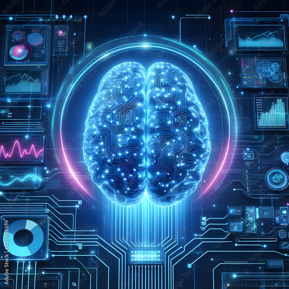 Futuristic Artificial Intelligence Brain Interface Technology, A ...