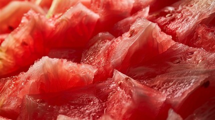 Wall Mural - Delicious pieces of watermelon. Food perspective for background, wallpaper, banner.