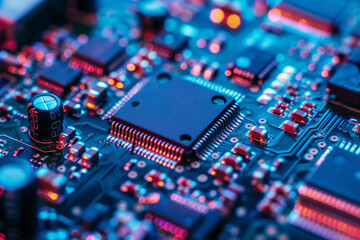 Poster - Close Up of a Computer Circuit Board