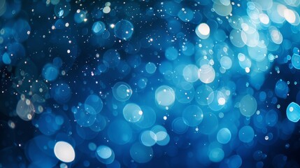 Poster - A blue background with many small blue circles