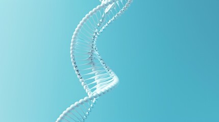 Wall Mural - DNA strand on blue color background.