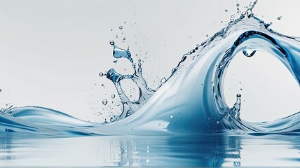 Canvas Print - water splash isolated on white