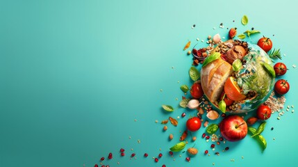 Wall Mural - World Food Day concept with copy space area for text