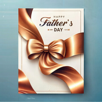 Father's Day banner, card wavy satin silk background. Vector illustration created with generative ai.