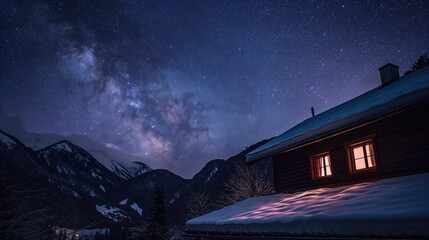 Wall Mural - house in the mountains.
