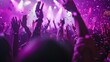 © Koplexs-Stock - People dancing purple lights. A Close-Up Portrait of a Nightclub Dance Floor, Where Purple Lights, Flying Confetti, and Raised Hands Paint a Picture of Unbridled Celebration