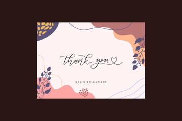 Wall Mural - Aesthetic Thank You Card