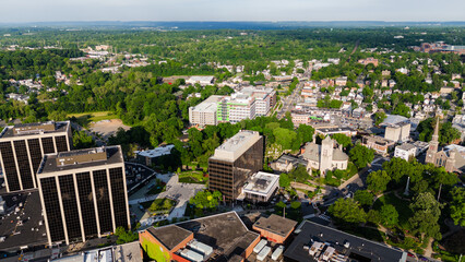 Canvas Print - Aerial Drone of Morristown New Jersey Summer 2024