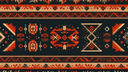 Poster - explore a chic geometric dark ornament designed for brochures ceramics wallpaper textiles websites a