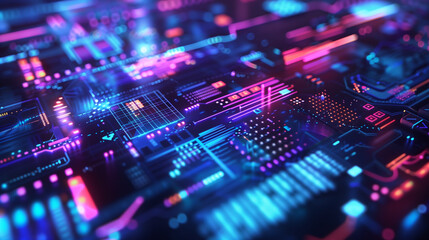 Poster - futuristic technology background, wallpaper 