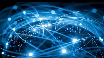 Poster - global business networks thrive on economic growth driven by advanced financial data analysis, innov