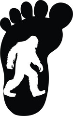 Canvas Print - Vector Big Foot Print