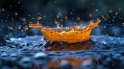 Canvas Print - water splashing on a dark background