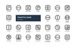 © andinur - Traffic Sign Transportation road signpost guide warning attention caution detailed icon set