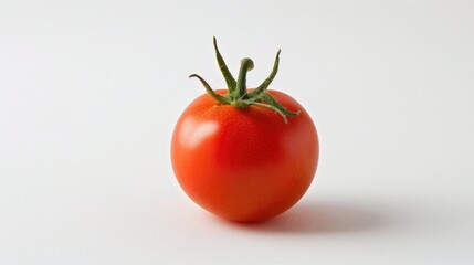Wall Mural - Red tomato on a white backdrop for supermarkets