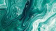 © Otseira - aqua green fluid art marbling paint textured background
