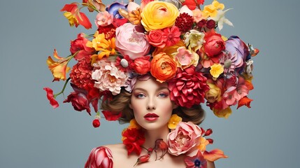 Wall Mural - A fashion line inspired by both the structure and colors of various flowers and their arrangements.