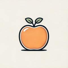 illustration of a apple with leaf