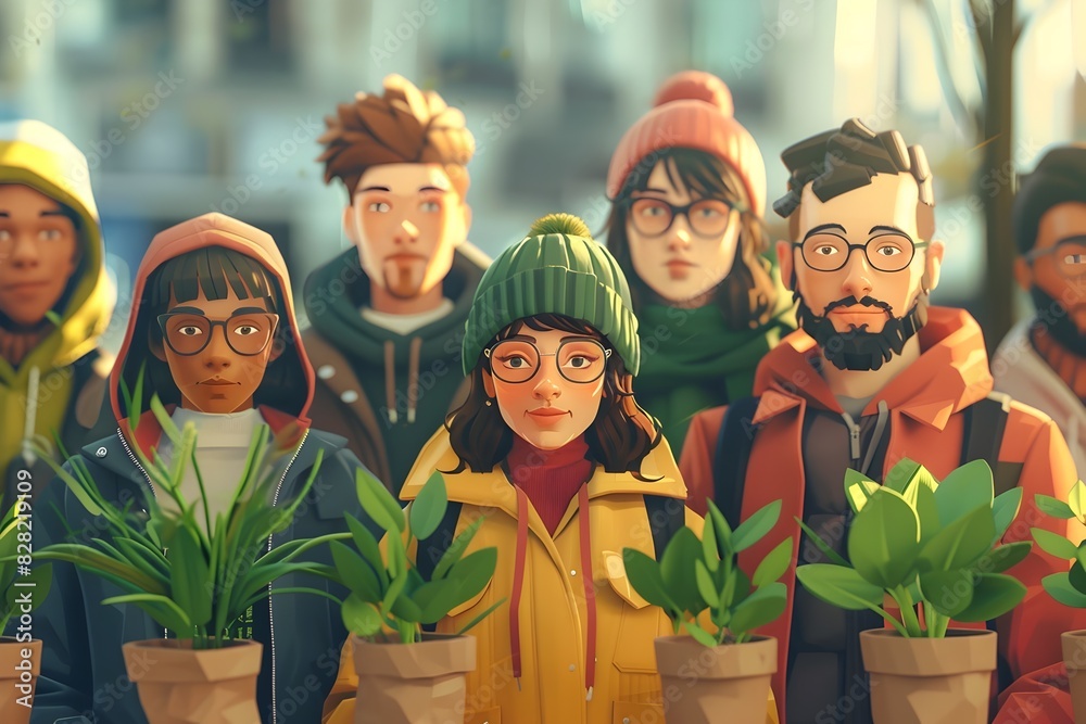 People from diverse backgrounds unite to plant a new forest,driven by a ...