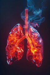 Poster - Stylized 3D Depiction of Healthy Human Lungs with Minimalist and Geometric Interpretation