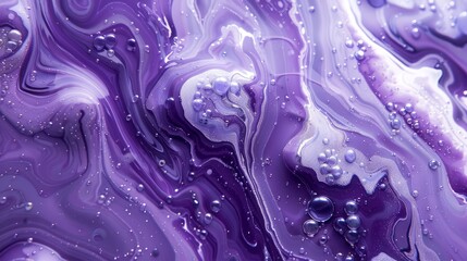 Wall Mural - purple fluid art marbling paint textured background 