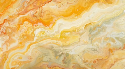 Wall Mural - vanilla fluid art marbling paint textured background