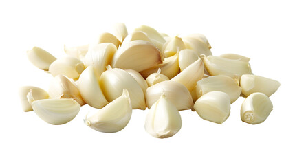Delicious garlic cloves, cut out