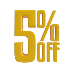 Sticker - 5 percent off