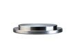 © N7 - Sleek Silver Podium – Round Base: A modern, sleek silver metal podium with a round base, perfect for showcasing luxury products.