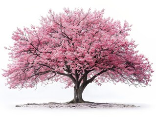 a large pink tree with pink blossoms