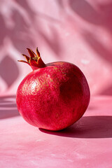 Wall Mural - A red pomegranate with a crown on top