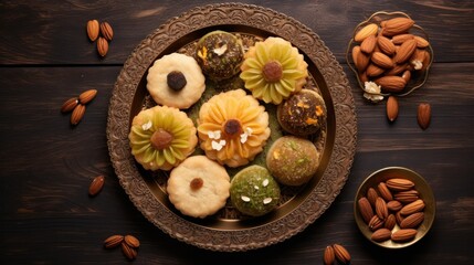 Assorted semolina maamoul l arabic Eid al Adha, Eid al Fitr sweets