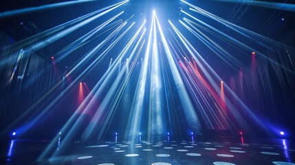 Poster - Nightclub laser light show. Generative AI.