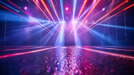Poster - Nightclub laser light show. Generative AI.