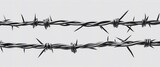 barbed wires isolated on white background