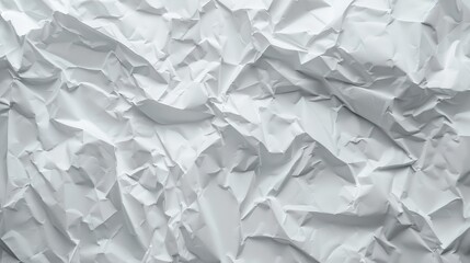 Sticker - Background of white wrinkled paper texture