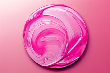 Wall Mural - Fashion-centric hot pink round shape for stylish promotions.