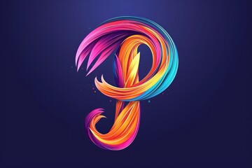 Poster - A vibrant swirl of colors on a dark backdrop. Ideal for abstract designs