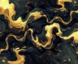 © BrandwayArt - Elegant Black and Gold Swirls Background