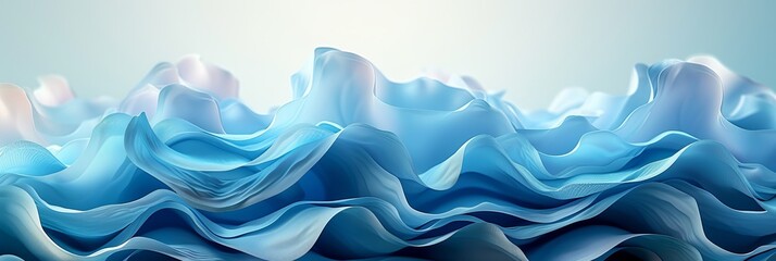 Wall Mural - Light Blue Background for Graphic Elements or Text Generative AI
