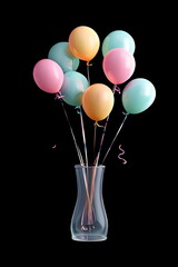 balloons in a vase  