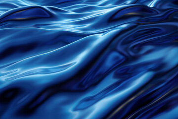 Wall Mural - Silky deep blue 3D texture suited for immersive underwater themed designs.